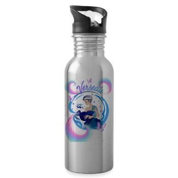 Aquarius Woman – Astrology Gift - Water bottle with straw - silver - Right