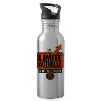 Ma limite actuelle expire bientôt - Gourde avec paille intégrée - argent clair - Droite
