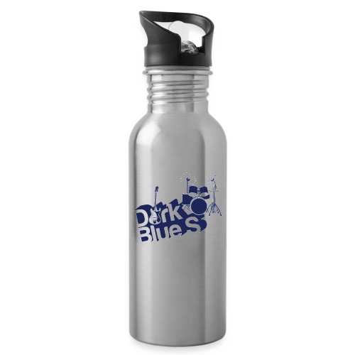 Dark Blue S logo - Water bottle with straw