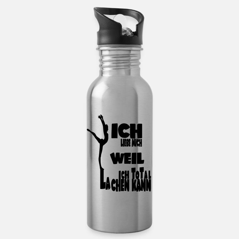 ICH KANN LACHE - Trinkflasche mit integriertem Trinkhalm - Lightsilver