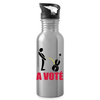 A voté - Gourde avec paille intégrée - argent clair - Droite