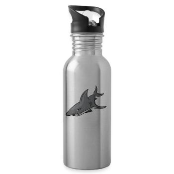 Hai - Trinkflasche mit integriertem Trinkhalm - Lightsilver - Rechts