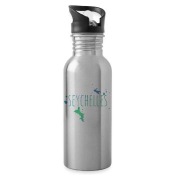 Seychelles - Trinkflasche mit integriertem Trinkhalm - Lightsilver - Rechts
