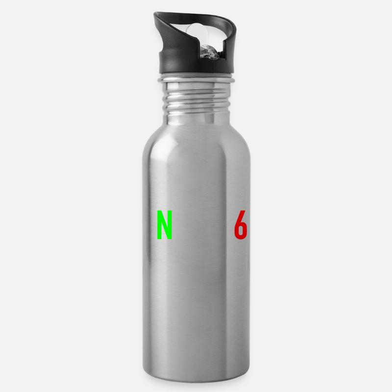 When Life Brings You Down 1N23456 - Trinkflasche mit integriertem Trinkhalm - Lightsilver