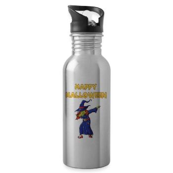 Happy Halloween Dabbing Witch - Gourde avec paille intégrée - argent clair - Droite