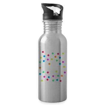 Konfetti - Trinkflasche mit integriertem Trinkhalm - Lightsilver - Rechts