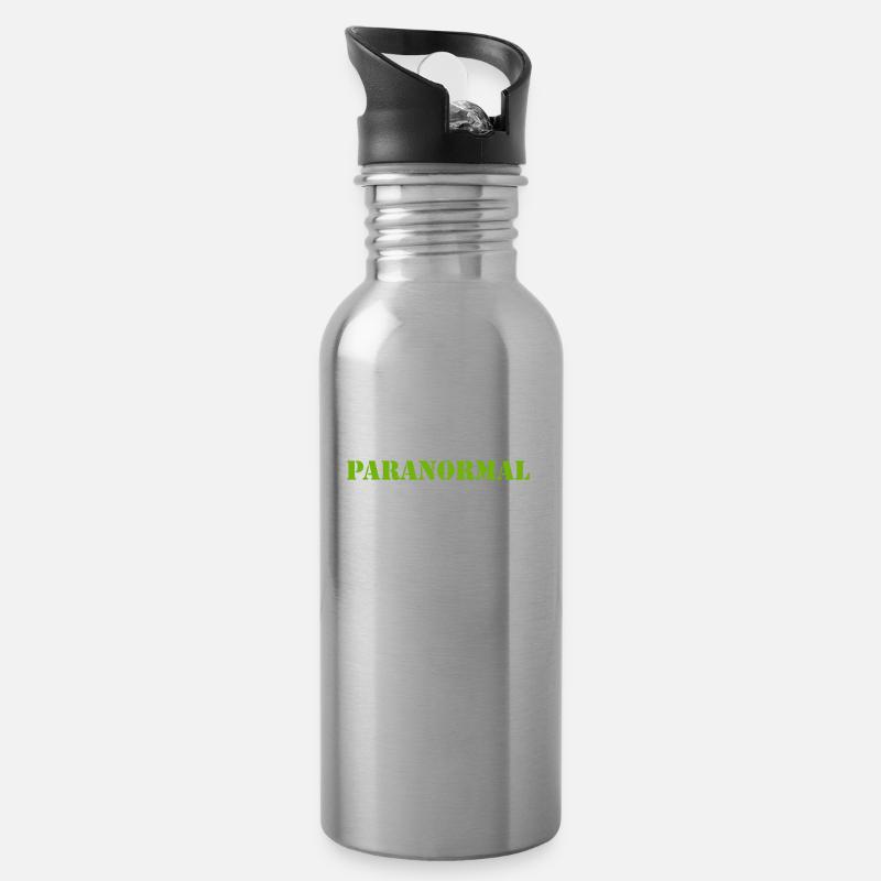 Paranormal - Trinkflasche mit integriertem Trinkhalm - Lightsilver