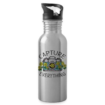 Photographie de la nature Vintage photographie d'appareil photo - Gourde avec paille intégrée - argent clair - Droite