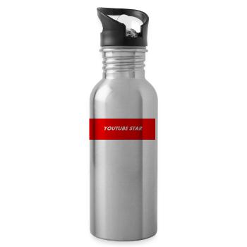 YOUTUBE STAR GIFT IDEA - Water bottle with straw - silver - Right