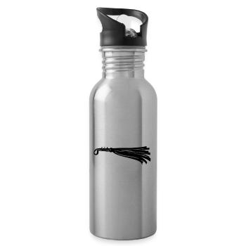 dont torture yourself BDSM Peitsche sadomaso - Trinkflasche mit integriertem Trinkhalm - Lightsilver - Rechts