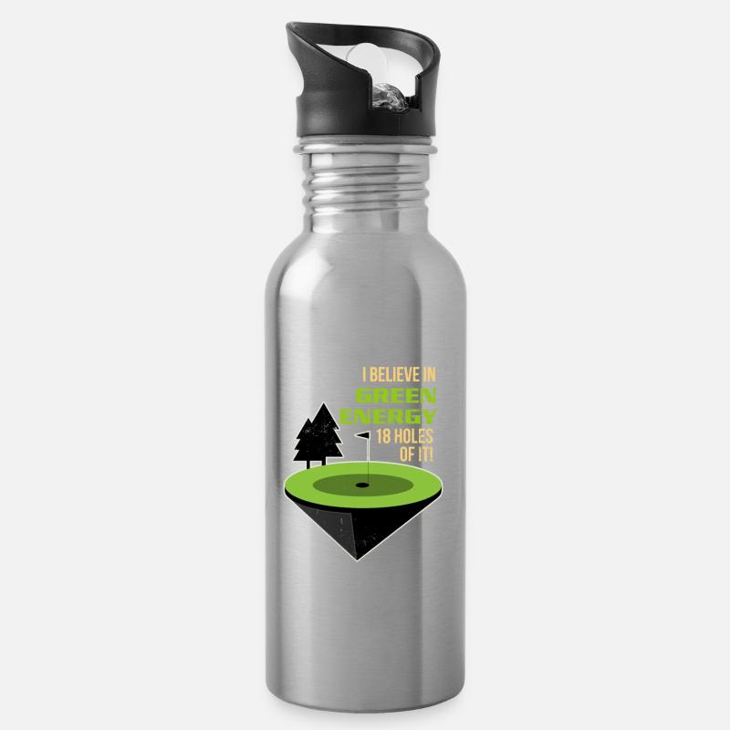 Golf Golf - Trinkflasche mit integriertem Trinkhalm - Lightsilver