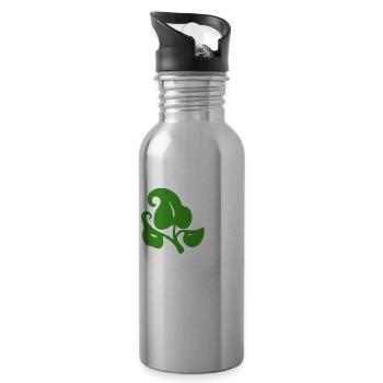 Ich mag pflanzen die halten ihre fresse - Trinkflasche mit integriertem Trinkhalm - Lightsilver - Rechts