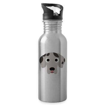 Dane - Great Dane - Water bottle with straw - silver - Right
