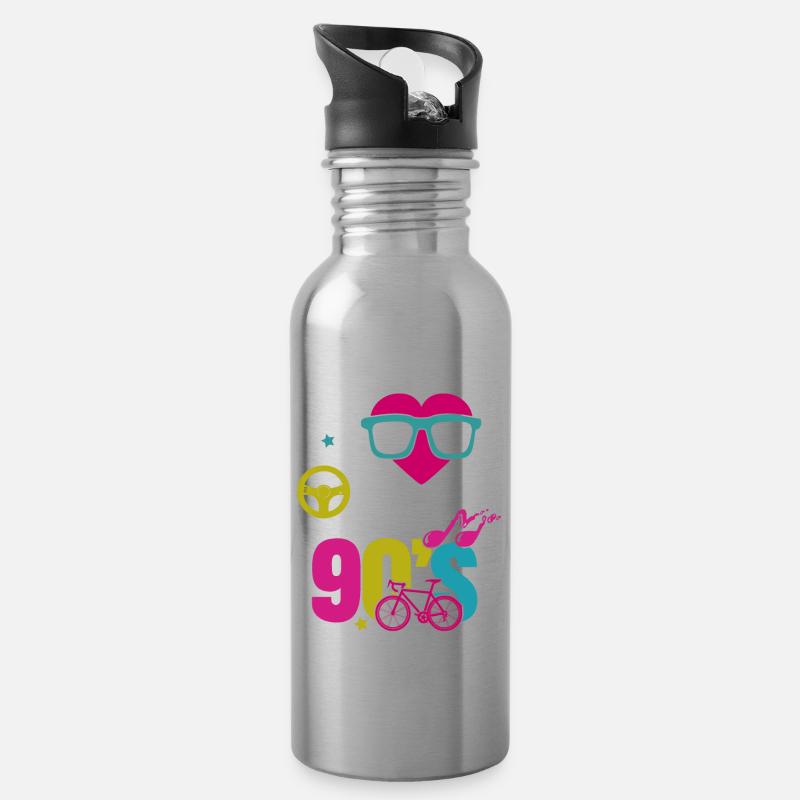 90s 90s - Water bottle with straw - silver