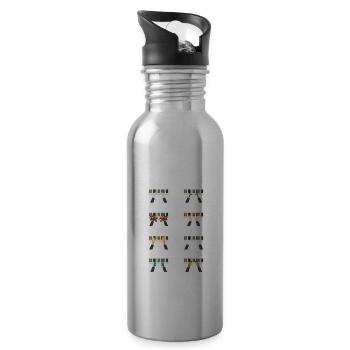 Funny Piano Teacher Student Musician Gift - Water bottle with straw - silver - Right