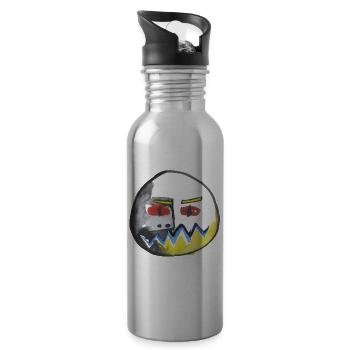 Mask Two - pancake style for hey kids - Water bottle with straw - silver - Right