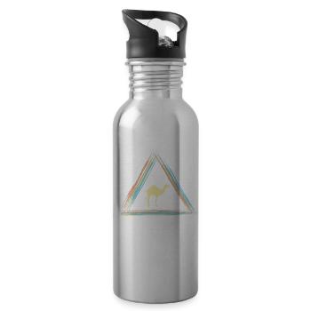 Kamel - Trinkflasche mit integriertem Trinkhalm - Lightsilver - Rechts