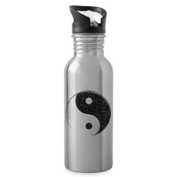 Yin Yang cadeau enfants Kung Fu de Noël - Gourde avec paille intégrée - argent clair - Droite