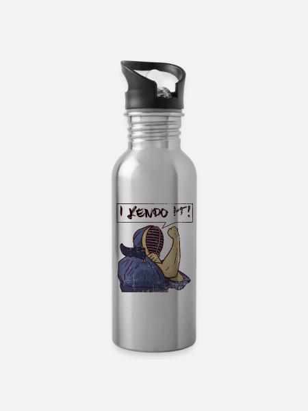 Furchtloser Kendo Bambusschwert - Trinkflasche mit integriertem Trinkhalm -