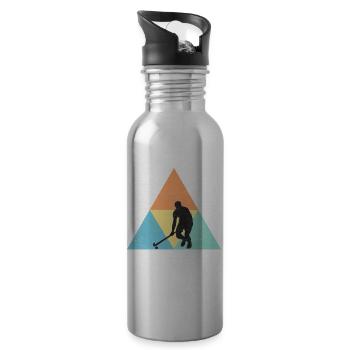 Hockey - Trinkflasche mit integriertem Trinkhalm - Lightsilver - Rechts