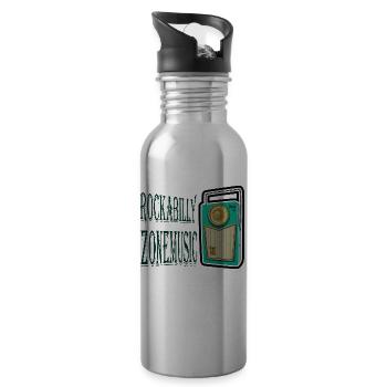 Rockabilly-Musik - Trinkflasche mit integriertem Trinkhalm - Lightsilver - Rechts
