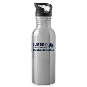 Surfing is more important than that! (Tag) - Gourde avec paille intégrée - argent clair - Droite