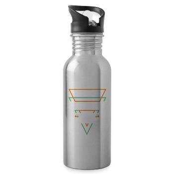 Cello Funny Gift Tool - Water bottle with straw - silver - Right