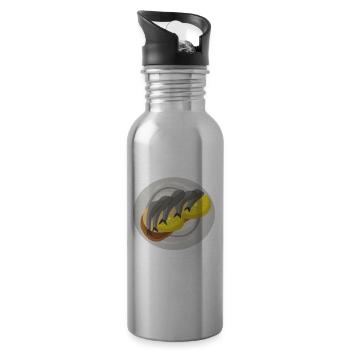 Hering Speisefische - Trinkflasche mit integriertem Trinkhalm - Lightsilver - Rechts