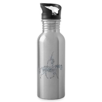 Vaulting equestrian gift - Water bottle with straw - silver - Right