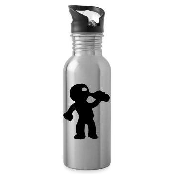 trinken - Trinkflasche mit integriertem Trinkhalm - Lightsilver - Rechts