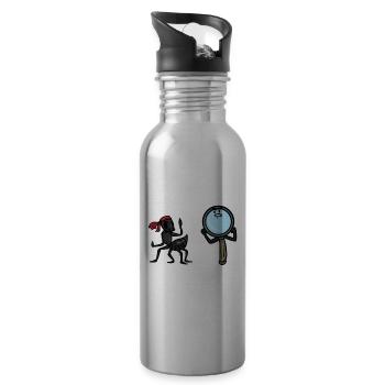 ant - Water bottle with straw - silver - Right