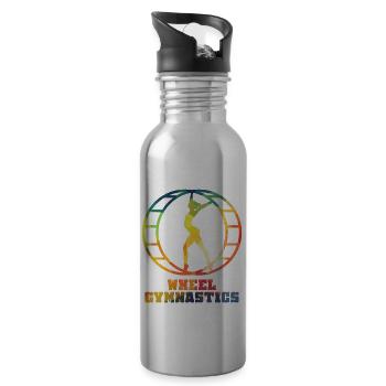 Rhönrad - Trinkflasche mit integriertem Trinkhalm - Lightsilver - Rechts
