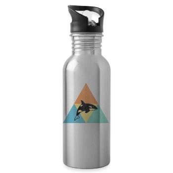 Wal - Trinkflasche mit integriertem Trinkhalm - Lightsilver - Rechts
