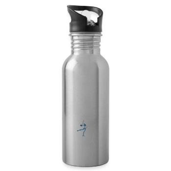 Eiskunstlauf - Trinkflasche mit integriertem Trinkhalm - Lightsilver - Rechts
