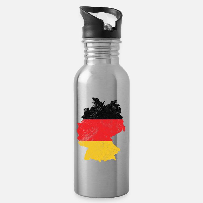 Germany Germany - Water bottle with straw - silver