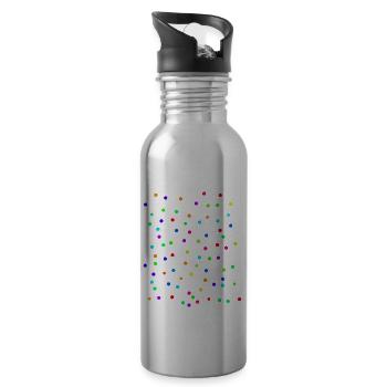 confetti - Water bottle with straw - silver - Right