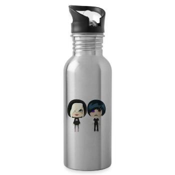 Gothic Girls - Trinkflasche mit integriertem Trinkhalm - Lightsilver - Rechts