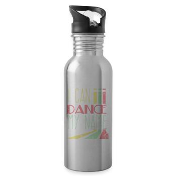 Je peux danser mon nom - Gourde avec paille intégrée - argent clair - Droite
