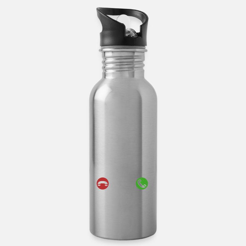 Jesus is Calling - Trinkflasche mit integriertem Trinkhalm - Lightsilver