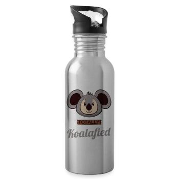Totally Koalafied Funny Koala Bear Funny Meme - Water bottle with straw - silver - Right