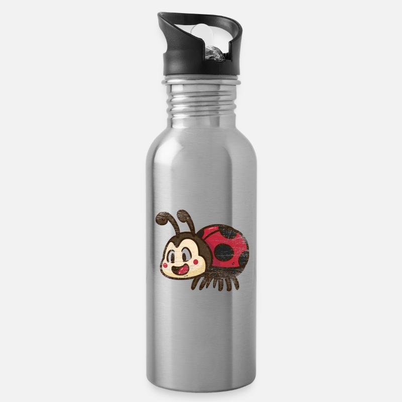 coccinelle - Gourde avec paille intégrée - argent clair