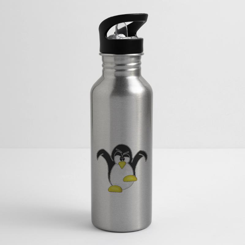 Linux Computer Nerd Geek Informatik Admin Geschenk Trinkflasche mit integriertem Trinkhalm