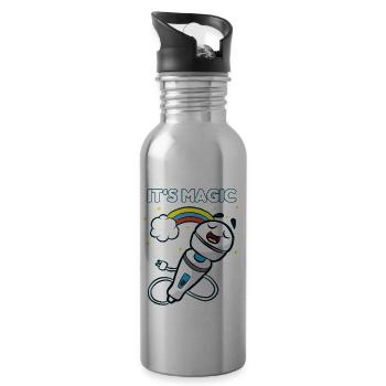 MAGIC WAND VIBRATOR Masturbieren Feministin - Trinkflasche mit integriertem Trinkhalm - Lightsilver - Rechts