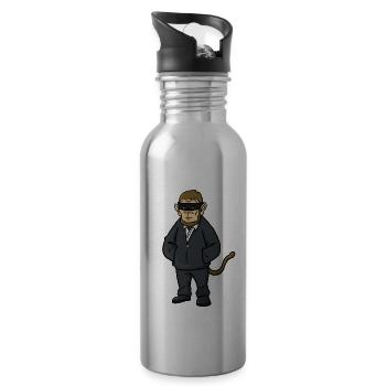 Robber Leader Monkey, monkey - Water bottle with straw - silver - Right