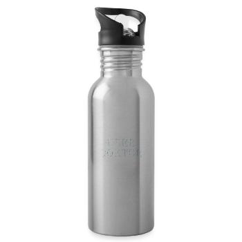 Für Sie Herr Doktor Bitte Doktorand Arzt Geschenk - Trinkflasche mit integriertem Trinkhalm - Lightsilver - Rechts