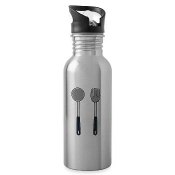 Cook Kitchen Helper - Water bottle with straw - silver - Right
