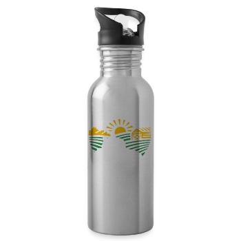 Traktor Landwirtschaft Bauer Geschenk · Traktor - Trinkflasche mit integriertem Trinkhalm - Lightsilver - Rechts