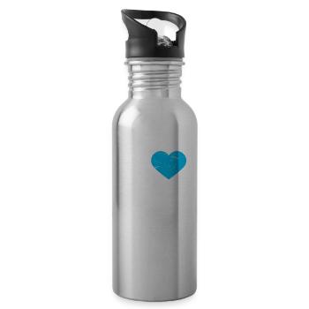 Eisschnelllauf - Trinkflasche mit integriertem Trinkhalm - Lightsilver - Rechts