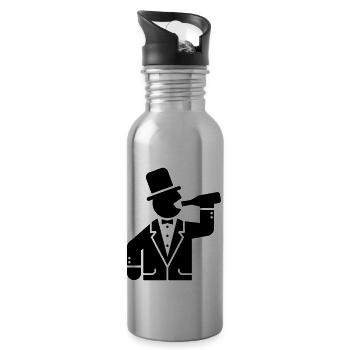 bachelor__f1 - Trinkflasche mit integriertem Trinkhalm - Lightsilver - Rechts