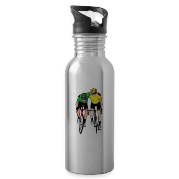 Fahrrad - Trinkflasche mit integriertem Trinkhalm - Lightsilver - Rechts